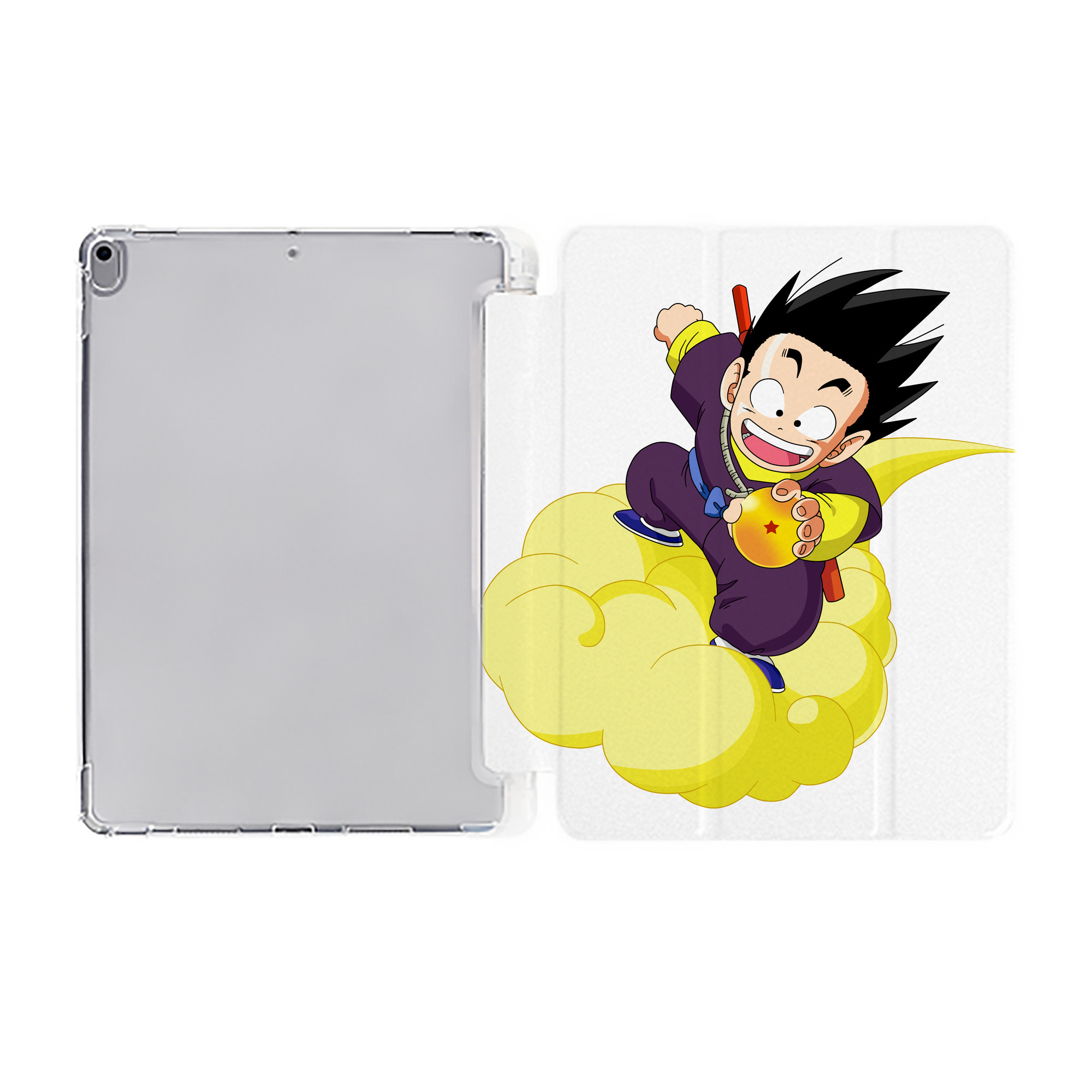 （画像用） ドラゴンボール 孫悟空（そん ごくう）Son Goku カカロット DRAGON BALL Kakarotto IPad ケース ペン収納付き 三つ折りスタンド PUレザー×シリコン 対応機種9.5/10.5/10.9インチ